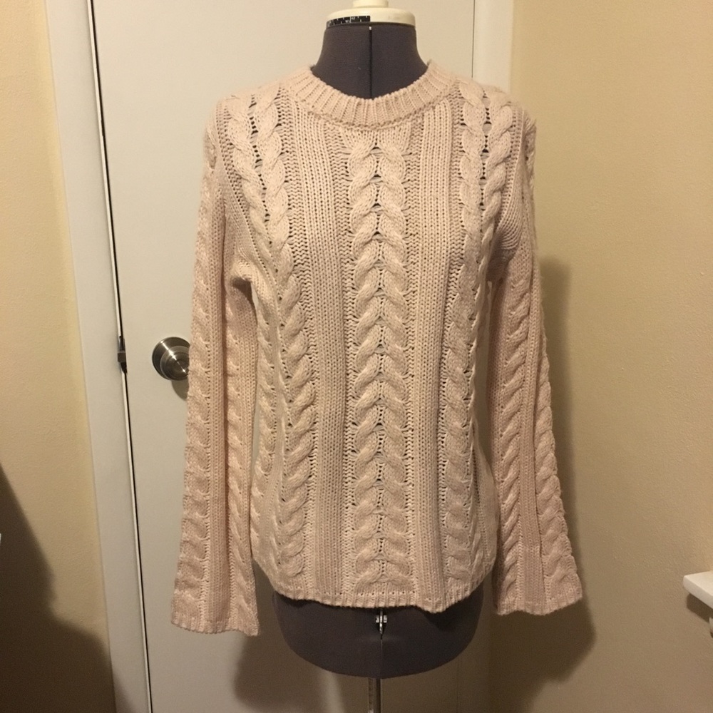Beige cable knit sweater Workshop Republic
